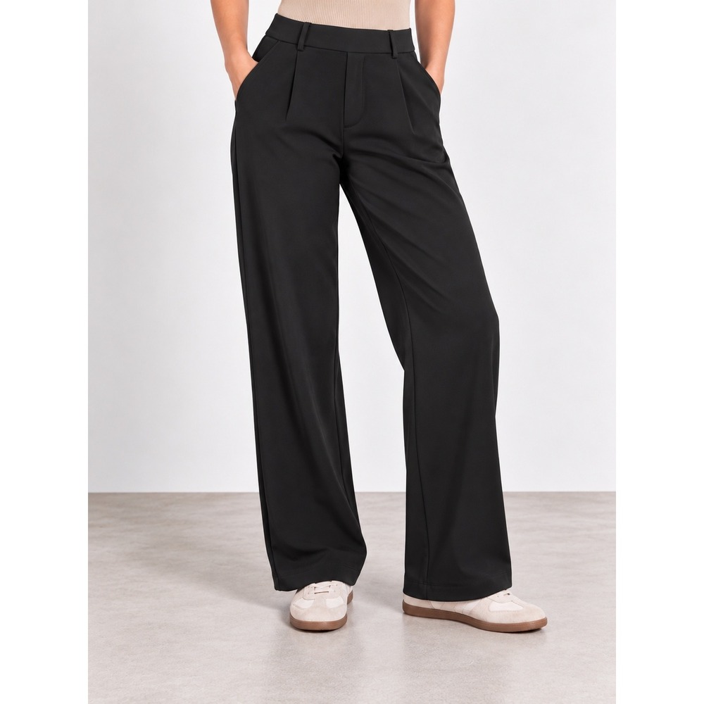 Halara Flex Day Stretch Pants Petite Large PL Black High Waist Straight Leg NWT